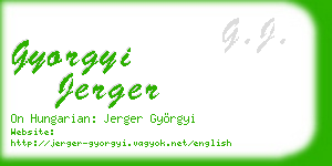 gyorgyi jerger business card